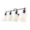 Z-Lite Bryant 4 Light Vanity, Matte Black & Matte Opal 733-4V-MB - alternate 2